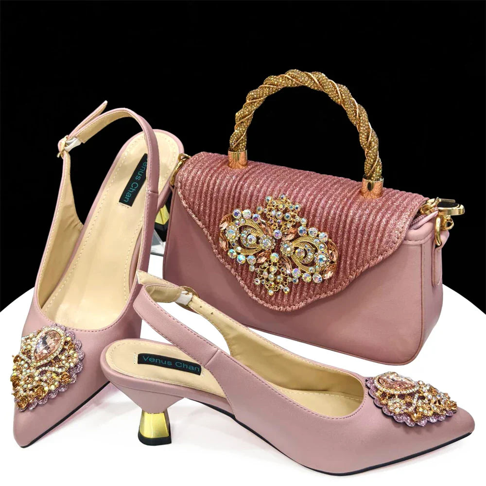 Conjunto de Zapatos y Bolso Italiano Nuevo HAS1-27