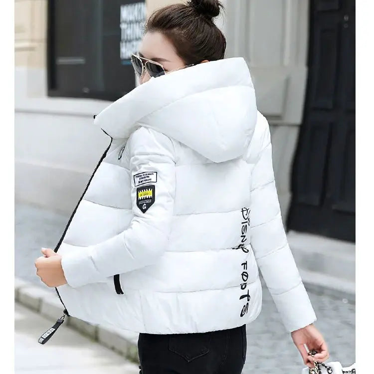 Chic Design Cropped Jacket Winter Short Puffer Jacket Women Clothing Cotton-padded Coats Warm Coat Bread Jackets