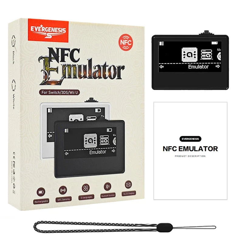 For Amiibo Chargeable Intelligent Simulator Emulator Bluetooth-Compatible Universal Writer for Switch2/Wiiu/3DS Game Accessories