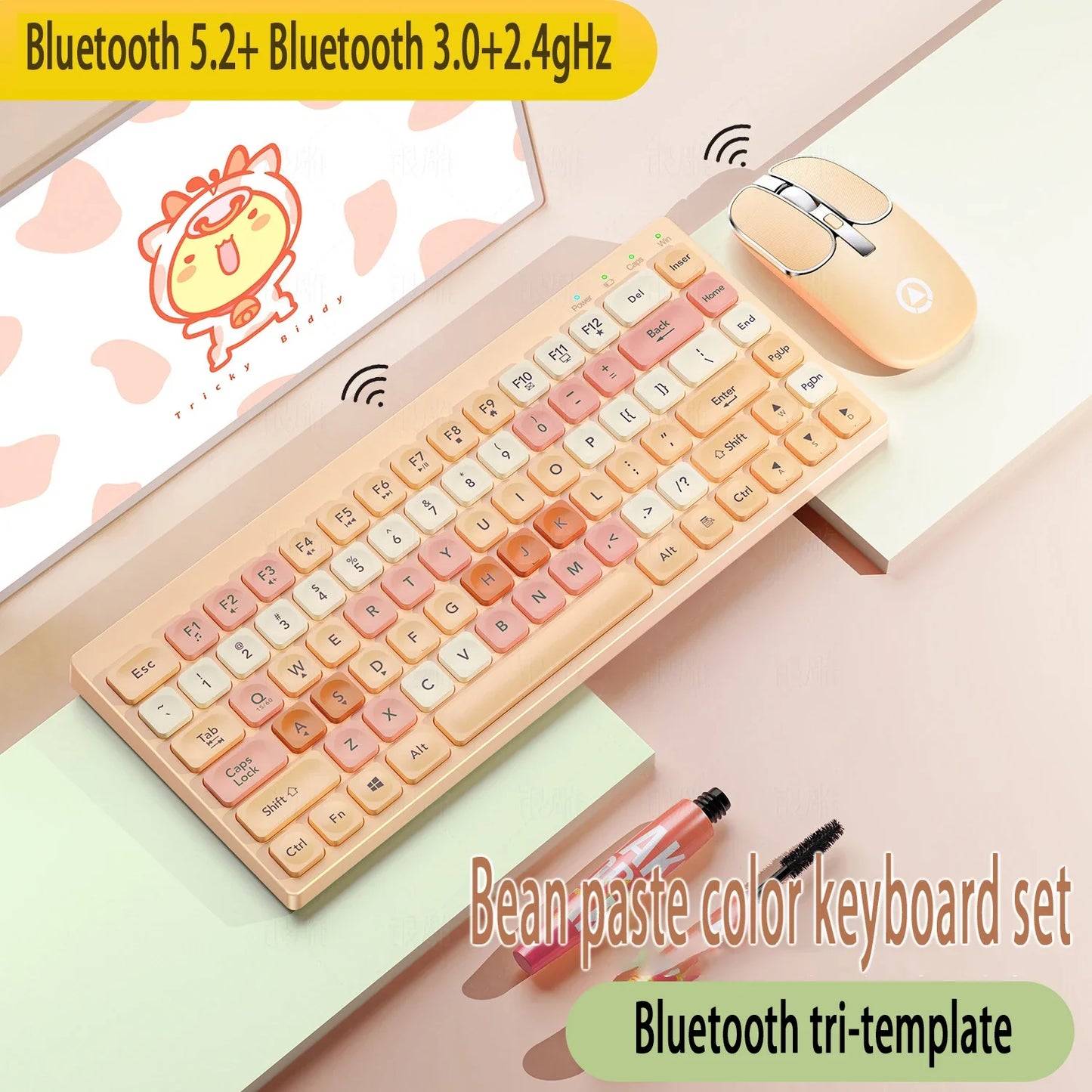 KM02 Wireless Keyboard And Mouse Set Rechargeable Type-c Computer Accessories External Keyboard And Mouse Stable Network Transmi