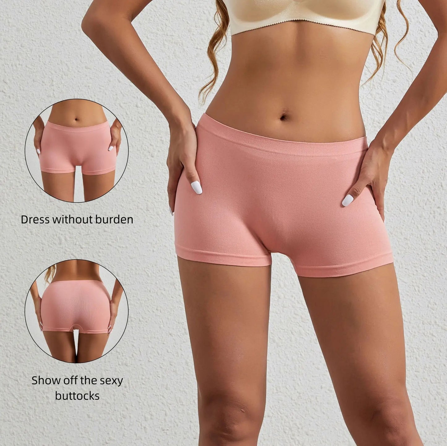 Women's Underwear, Compression Pants, Sports Shorts, Solid Color Underwear, Comfortable and Close Fitting Flat Underwear