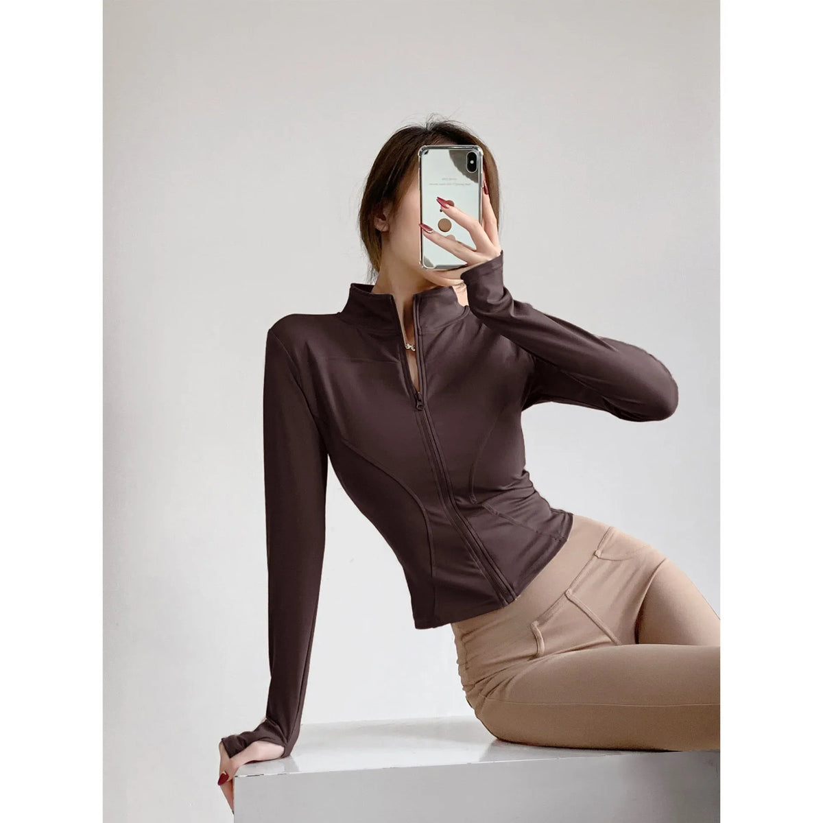 Women's Zippered Yoga Shirt