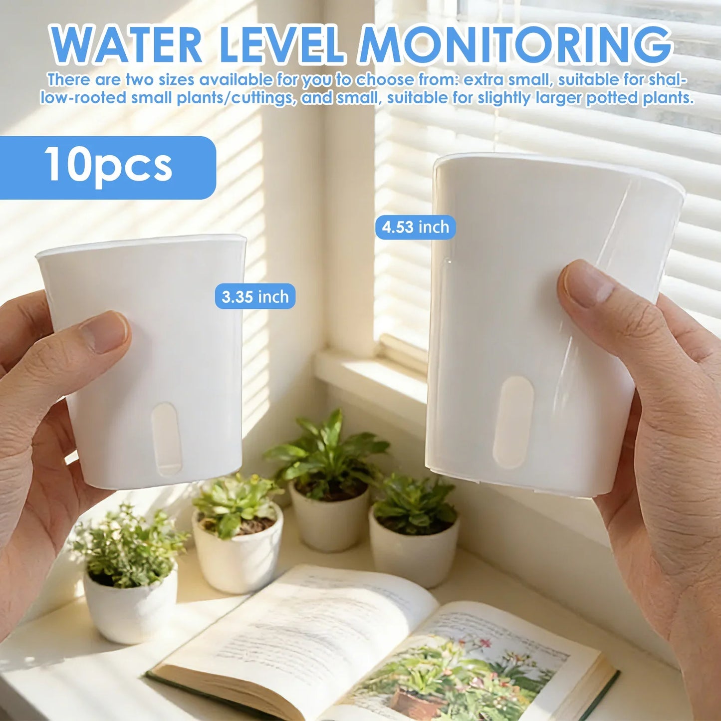 10 Pcs Self Watering Planter Lazy Hydroponic Flower Pot Plastic