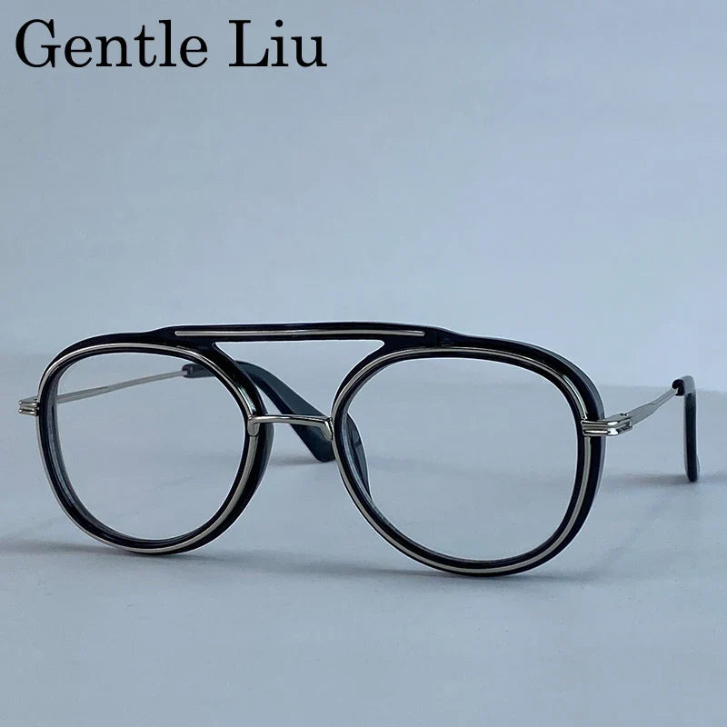 Steampunk Round Sunglasses Men 2026 Luxury Brand Vintage Oval Punk Sunglass Metal Frame Double Beam Eyewear Trendy UV400 Shades