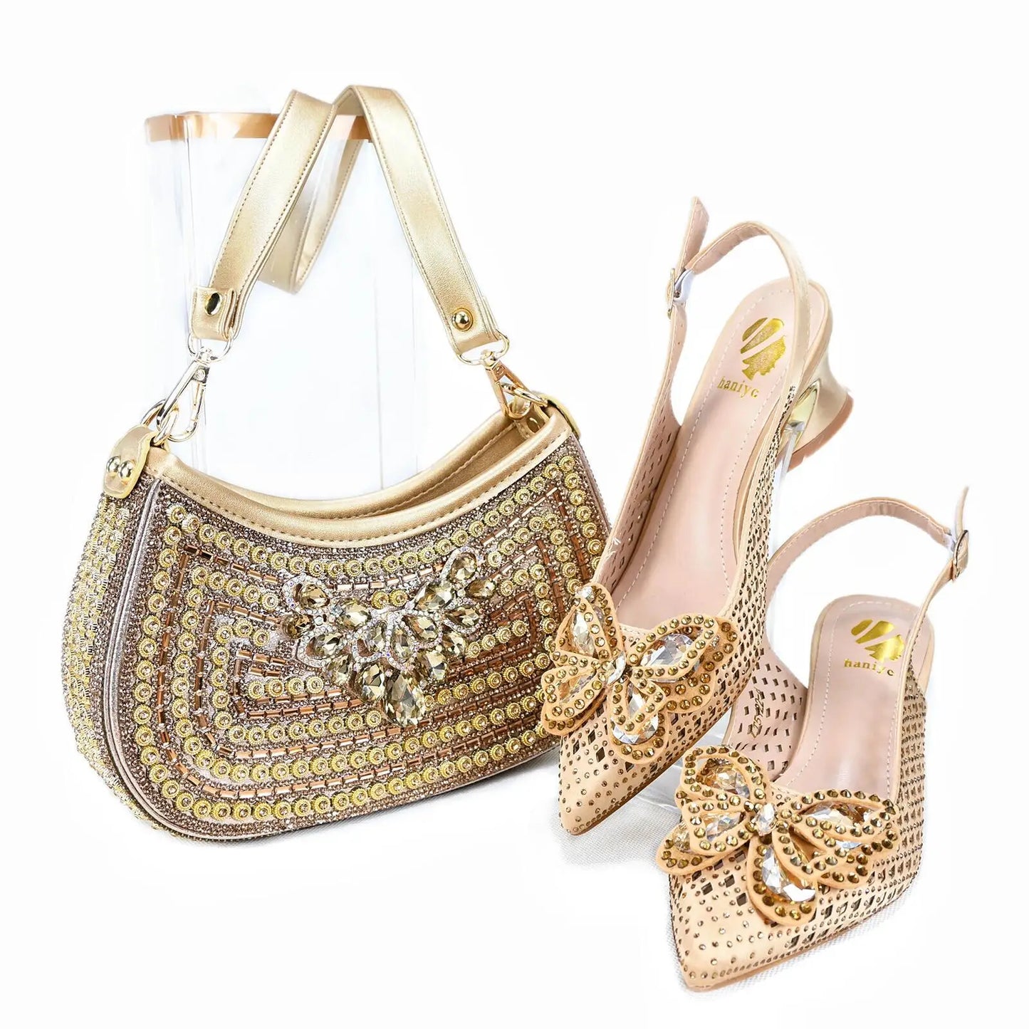 Nuevo Conjunto a Juego de Zapatos y Bolso HTG1-7