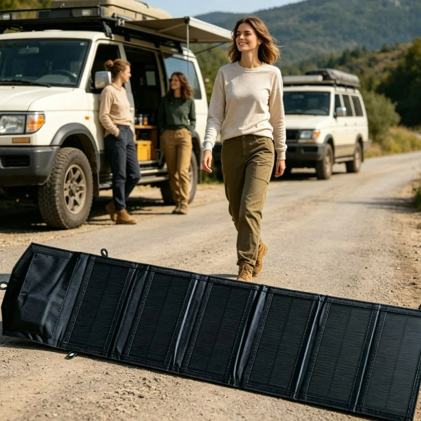 Backpack Pocket Carry Portable Foldable Waterproof Solar Charger 25W 100W Dual USB Travel Emergency Gear For Smartphone Tablet