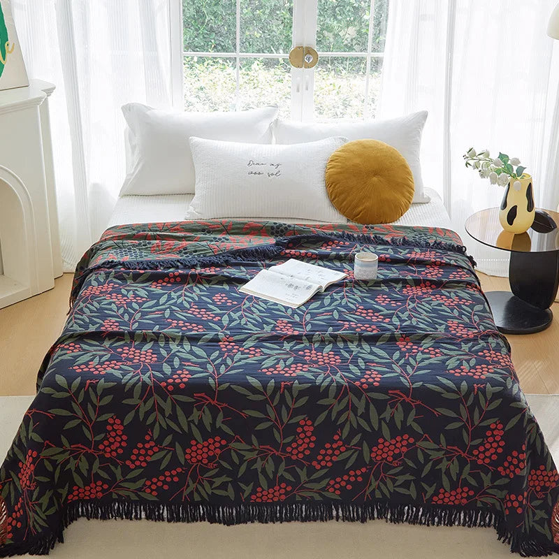 Nordic Throw Blanket For Beds Cotton Double Sided Sofa Cover Sofa Cushion Soft Blanket Leisure Bedspread Four Seasons Thin Quilt