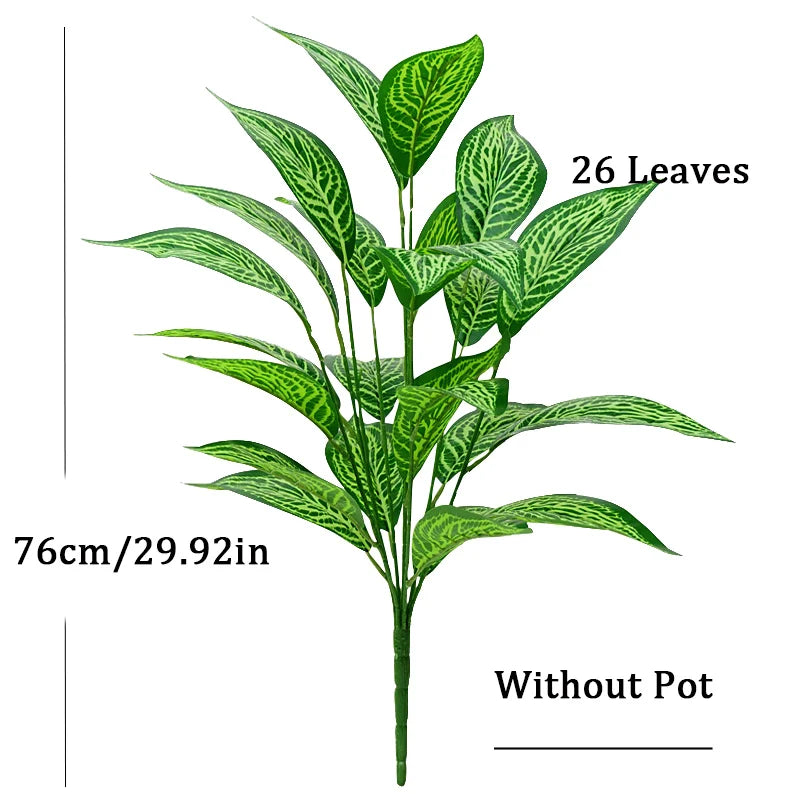 Dlight Decor 76cm Tropical Magnolia Palm Branch with 26 Leaves