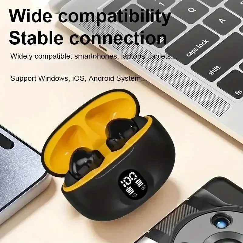 Wireless Headsets Bluetooth Earphone Wireless Earbuds LED Power Display Sport Headphone with Mic for Smart Phone