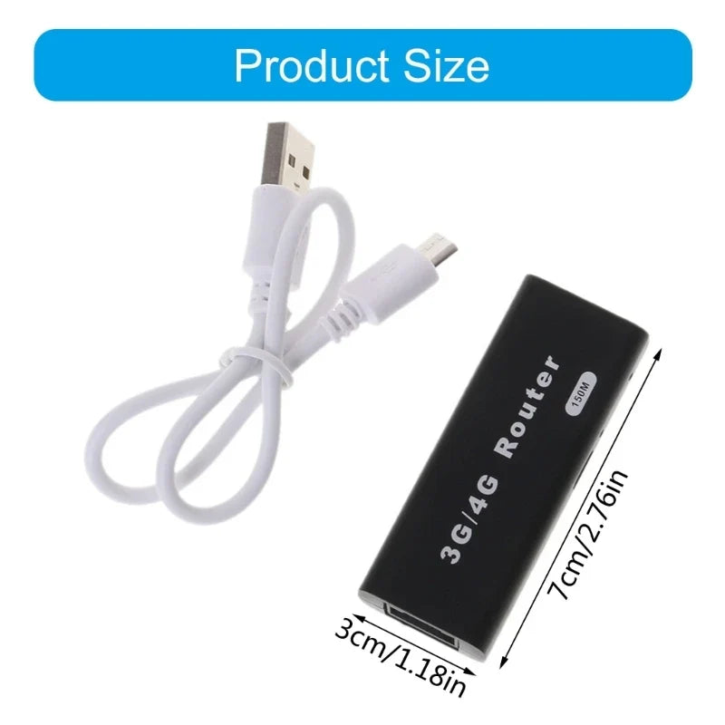 Portable Mobile Hotspot Car Wi-Fi Sharing Wlan Modem 150Mb Mini 3G WIFI Router