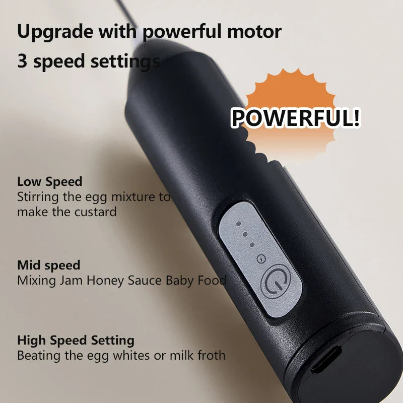 Upgraded Electric Coffee Frother And Milk Whisk USB Rechargeable
