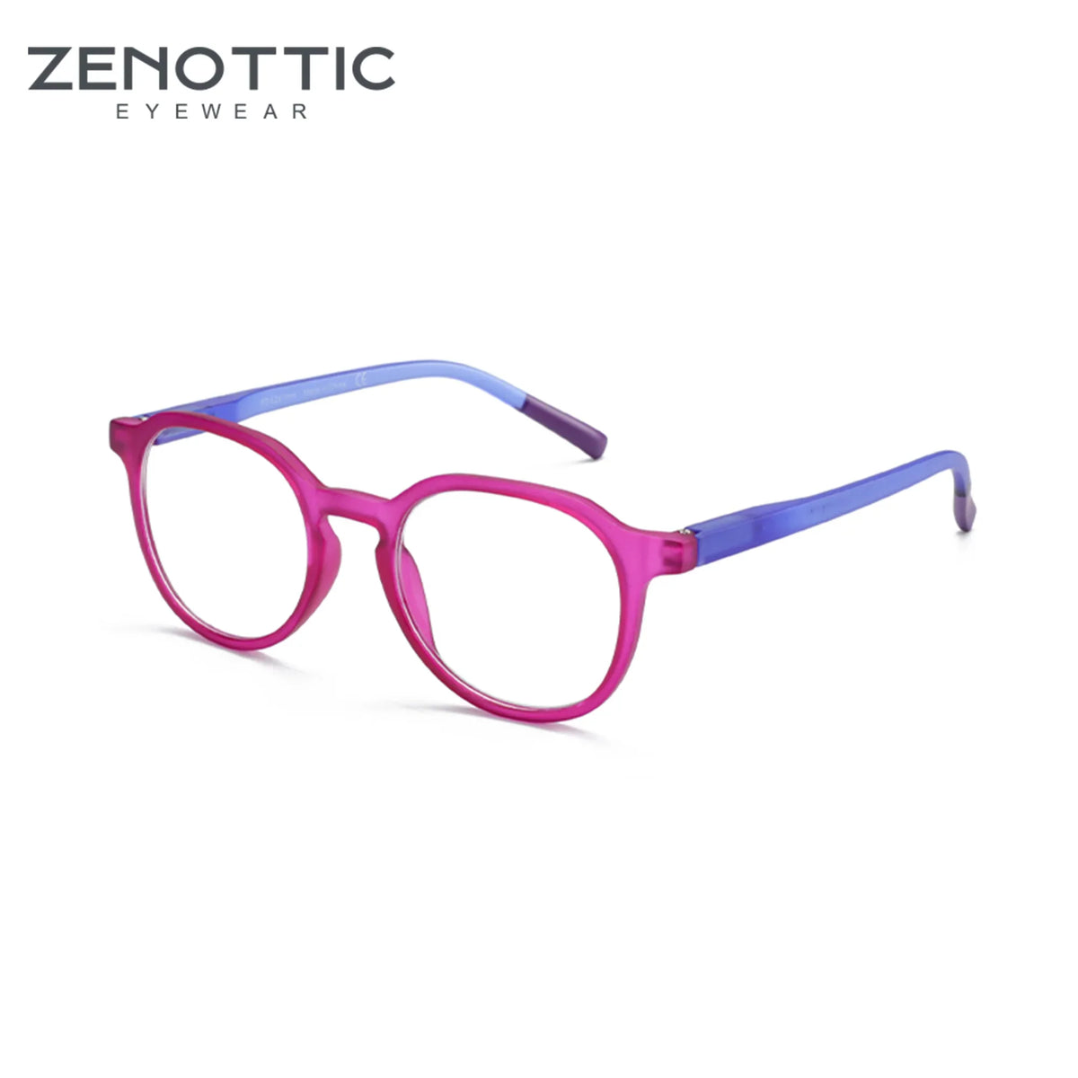 ZENOTTIC Retro Circular Anti-blue Light Glasses Blue Light Blocking Round Computer Eyeglasses for Unisex Fashion 420007