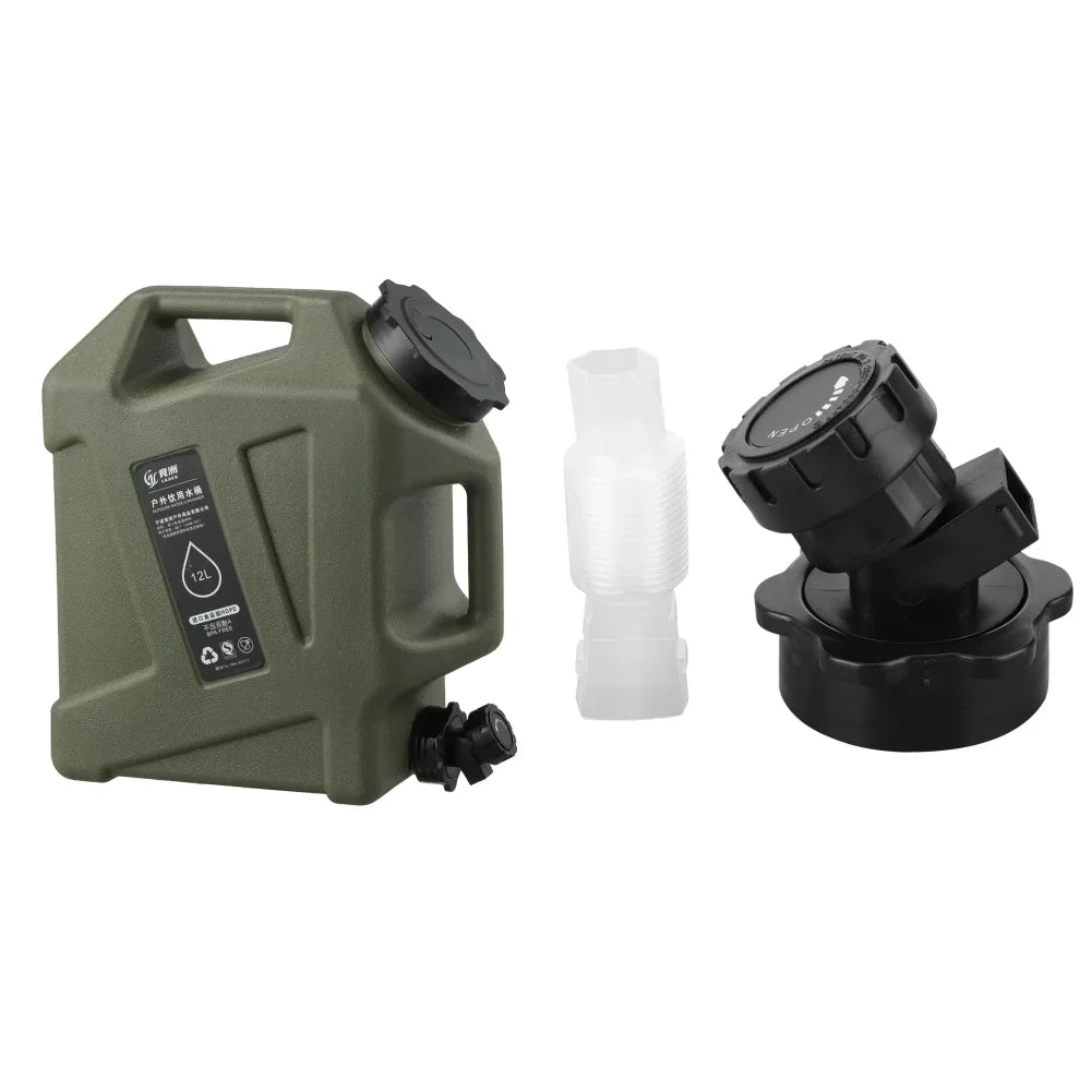 12L/10L Portable Camping Water Jug with Faucet Water Tank for Car Drinking Carrier Camping Large Capacity Water Storage Bucket