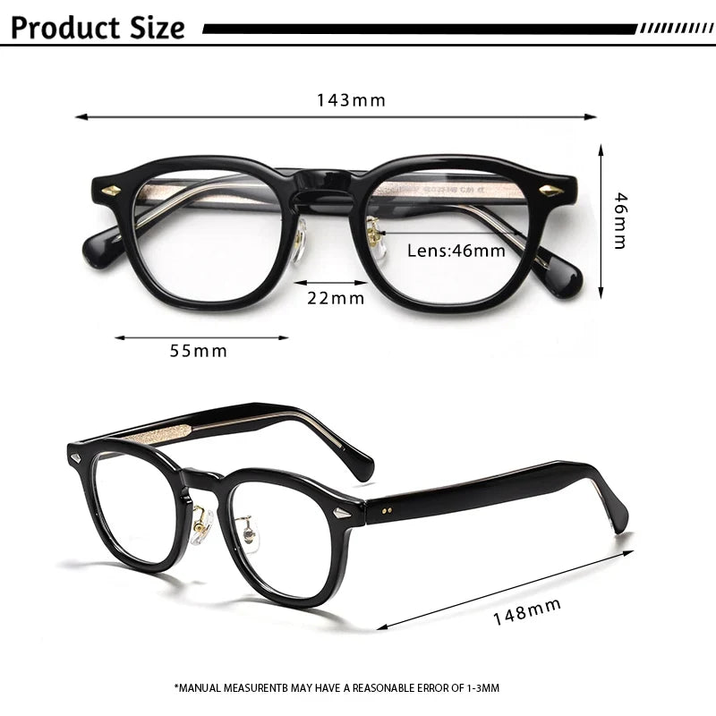 HBK Retro Oval Glasses Frames Transparent Lenses Men High Quality TR-90 Frame Glasses Women's Reading Computer Eyewear