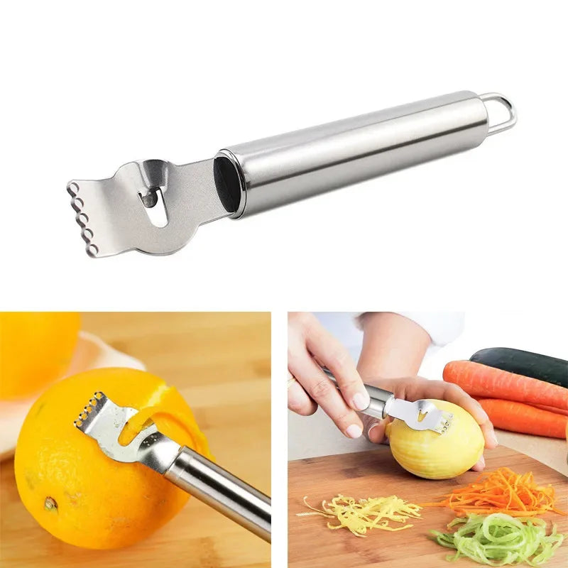 1pc Lemon Zester Grater Stainless Steel Peeler Kitchen Stuff Kitchen Accessories Kitchen Gadgets