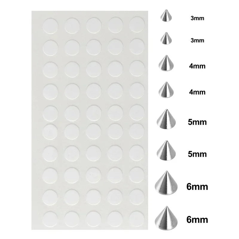 58pcs Non Piercing Lip Nails Sticker Selfadhesive Waterproof Reusable