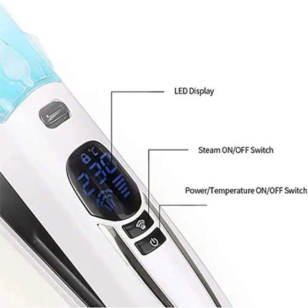 LCD Display Steam Hair Straightener PTC Heated Scalable Hair Straightener Brush Frizz-Free Fast Heating