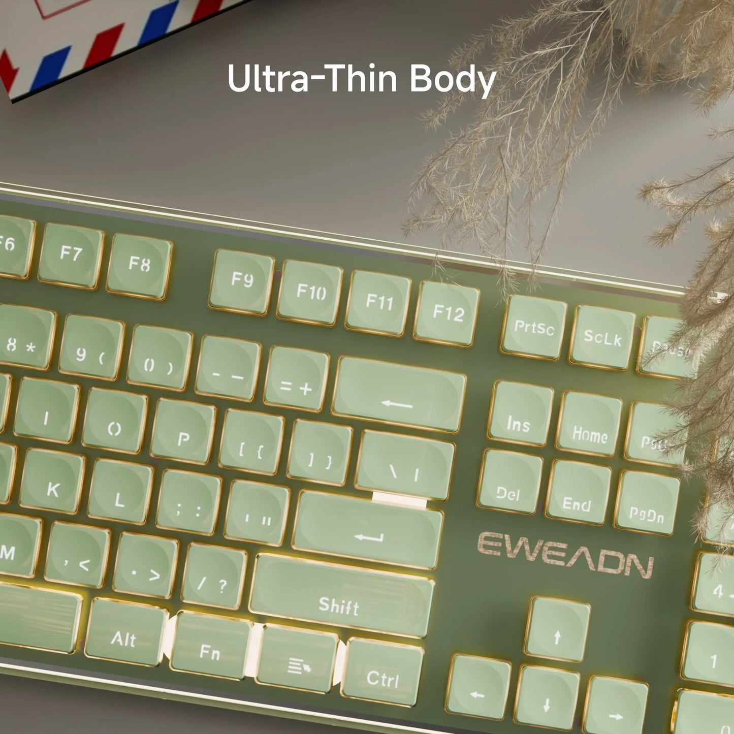 EWEADN Wireless Gaming Keyboard and Mouse Set, 104 Silent Keys, Backlit, All-Metal Panel, Ergonomic, Quiet Typing