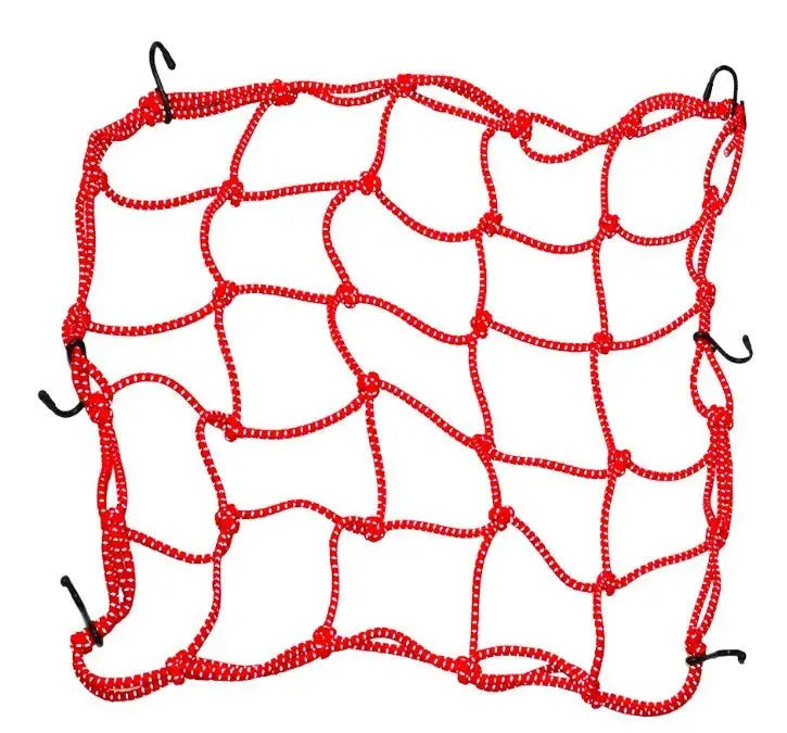 Elasticated Bungee Cargo Luggage Package Net with 6 Hooks for Rear Bicycle