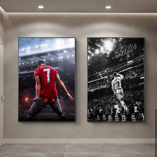 Vintage , Wall Art, Portugal Superstar CR7, HD Canvas Print Poster, Home Living Room, Bedroom, Decorative Painting