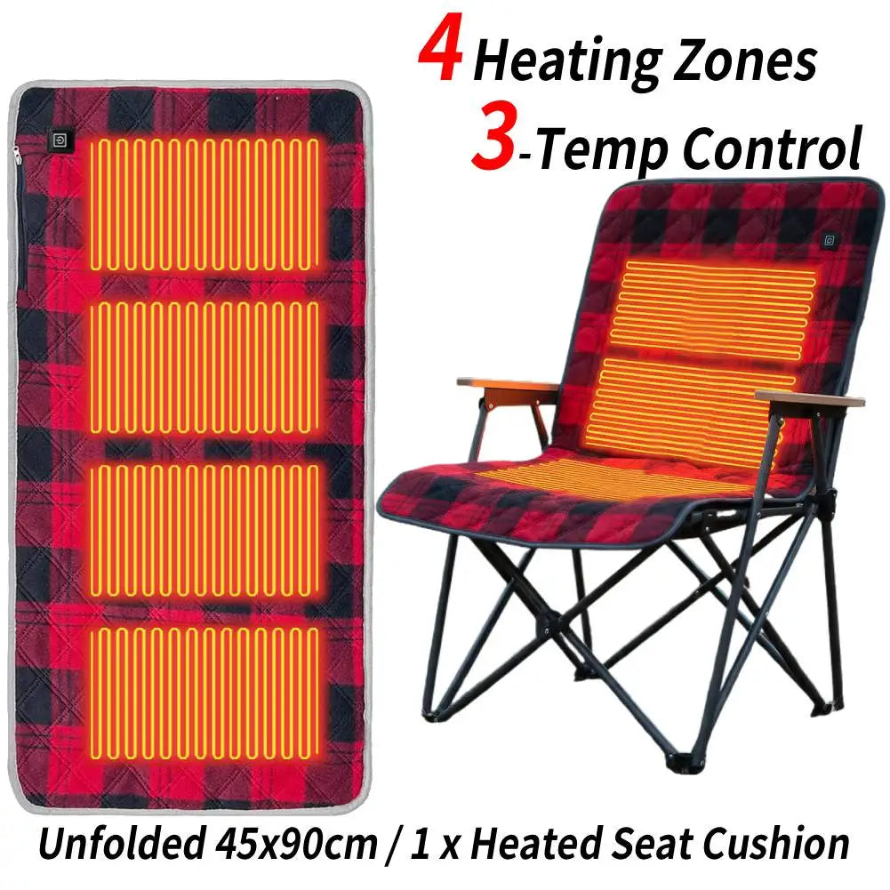 Winter Camping Gear- Sleeping Electric Heating Pads 3 Temp Adjustament Heating Cushion Pad Cold Resistant for Outdoor Sports Mat