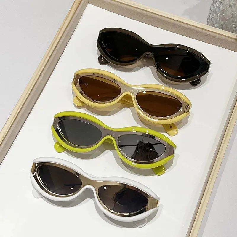 T-Shirts Sexikinis Swim Oval Cat Eye Sunglasses Women's Fashion Sun Protection Shades