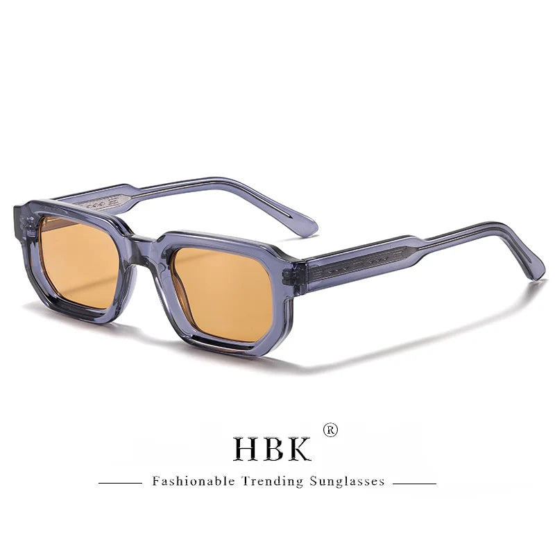 HBK New Fashion Polygon Men Sunglasses Small Frame Cupronickel Core Insert Leg Sun Glasses Outdoor Party Vacation Travel