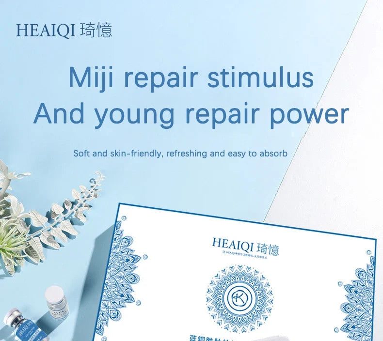 Facial Blue Copper Peptide Antioxidant Freeze-Dried Powder Essence Kit Repair Skin Moisturizing Rejuvenating Skin Care