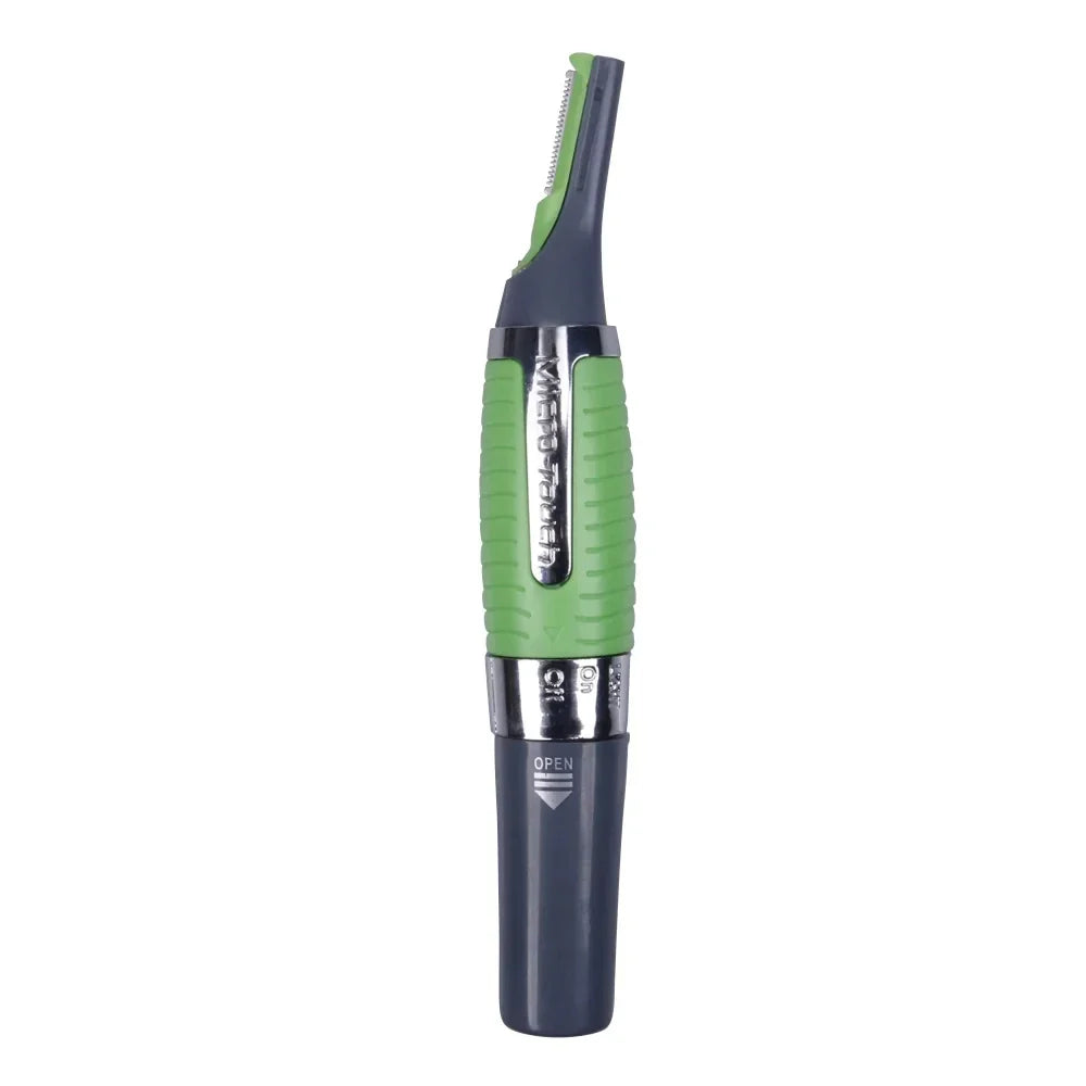 2-in-1 Facial Hair Trimmer, Unisex Nose Hair Trimmer Suitable for Nose Hair, Ear Hair, Eyebrows, and Chin Hair - Battery-Powered