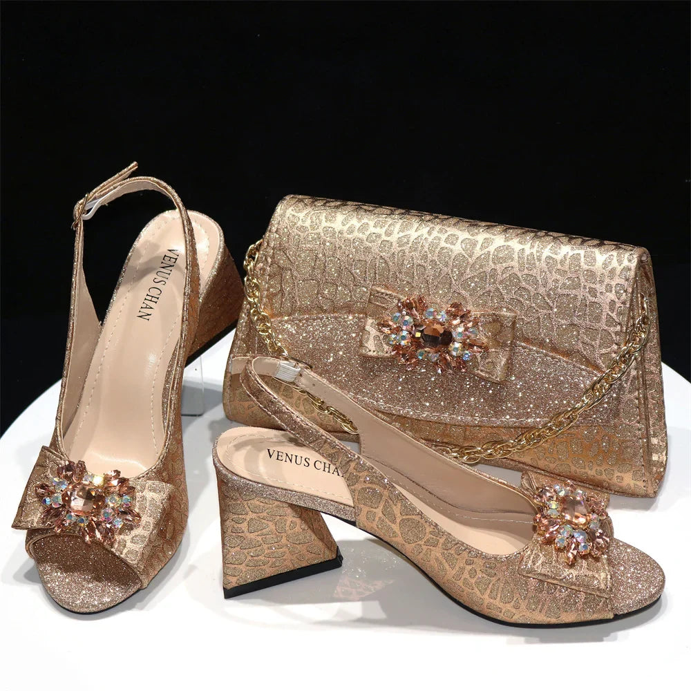 Juego de Zapatos y Bolsos de Señora de Alta Calidad HRE1-5