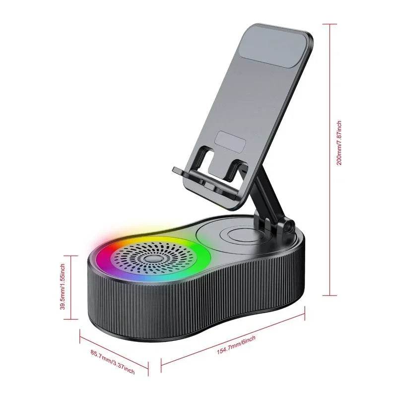 Nuevo soporte para teléfono celular con luz LED y altavoz Bluetooth