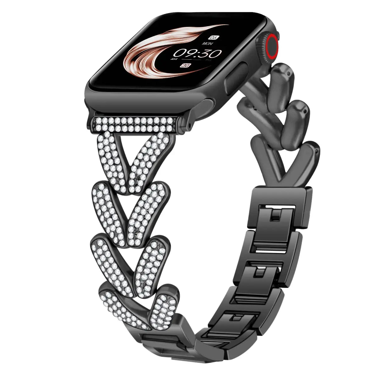 Apple Watch Rhinestone Leaf-Link Bracelet Band