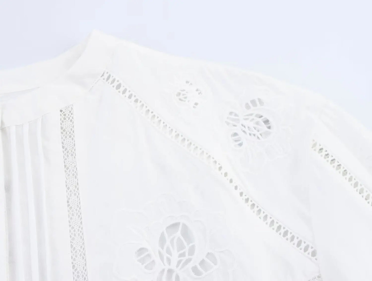 Foridol White Cotton Shorts Set Outfits Women Hollow Out Embroidery Two Pieces Set Outfits Shirt Shorts Matching Set Summer