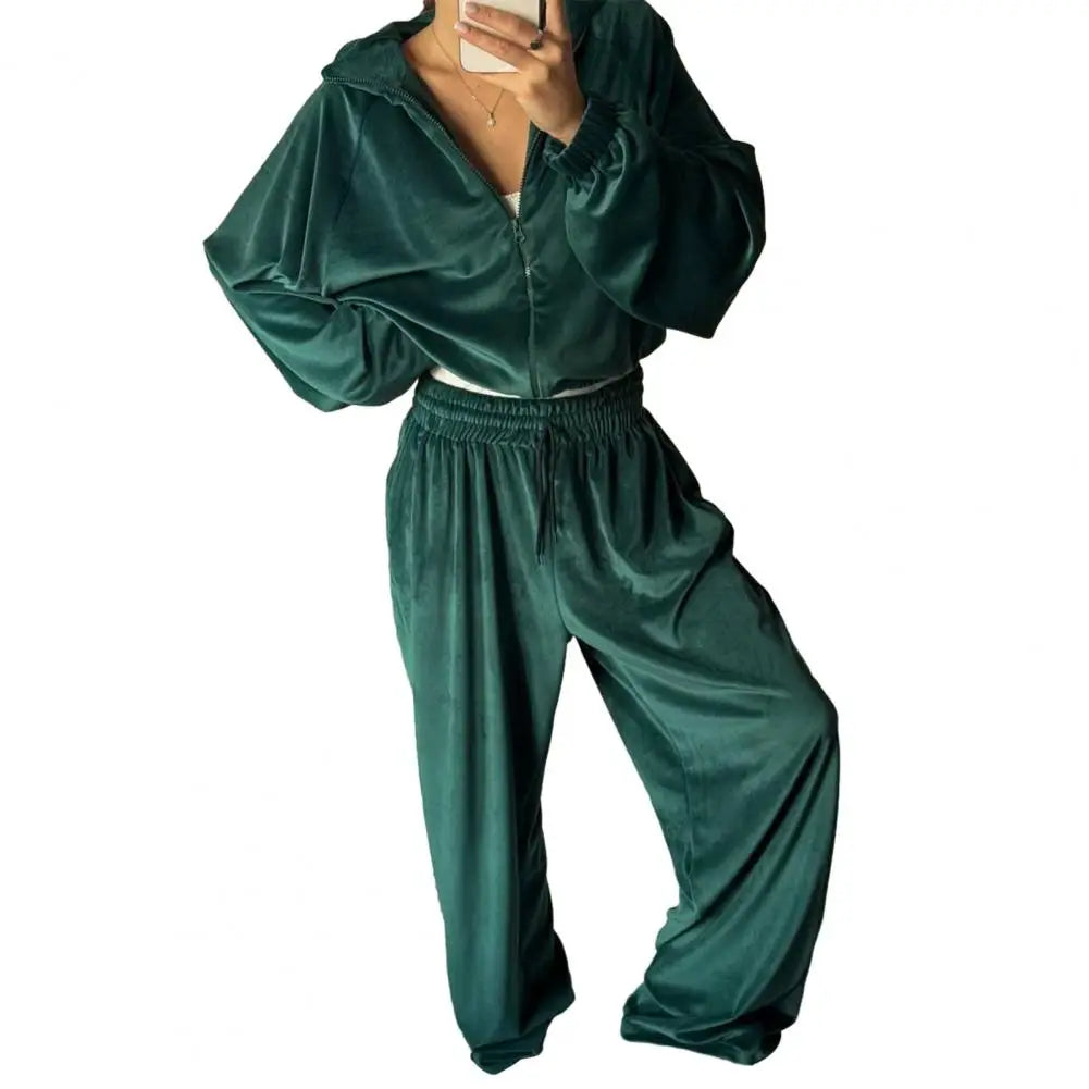 Casual Pants Suit 2026 Spring Autumn Cardigan Sweatshirts Sports Women Fashion Street Long-sleeved Jacket Trousers Two-piece Set