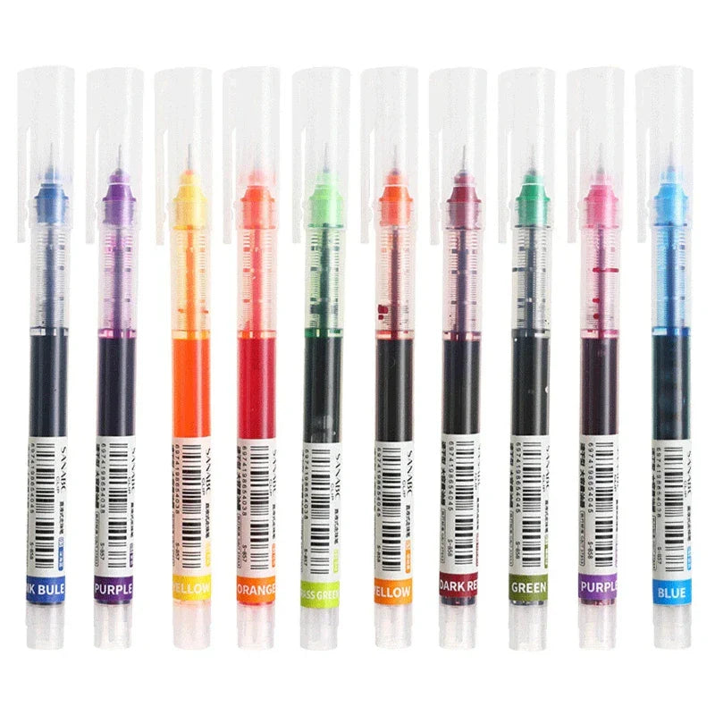 Gel Pen Set With Smooth Liquid Ink Needle Tip Writing