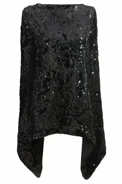 Sparkly Brown Tie Back Top