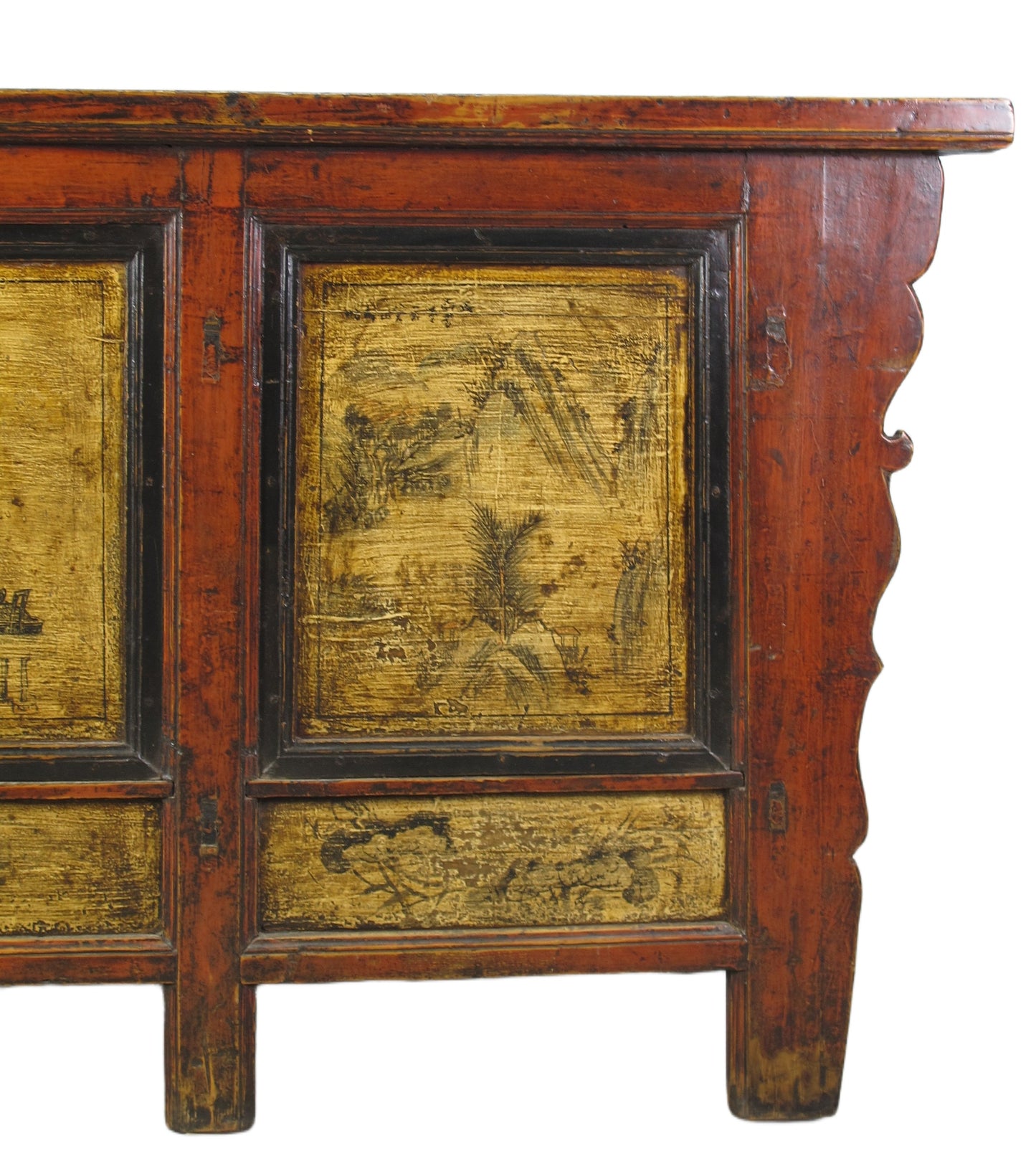 Armario de Cama Antiguo Gansu Pintado a Mano