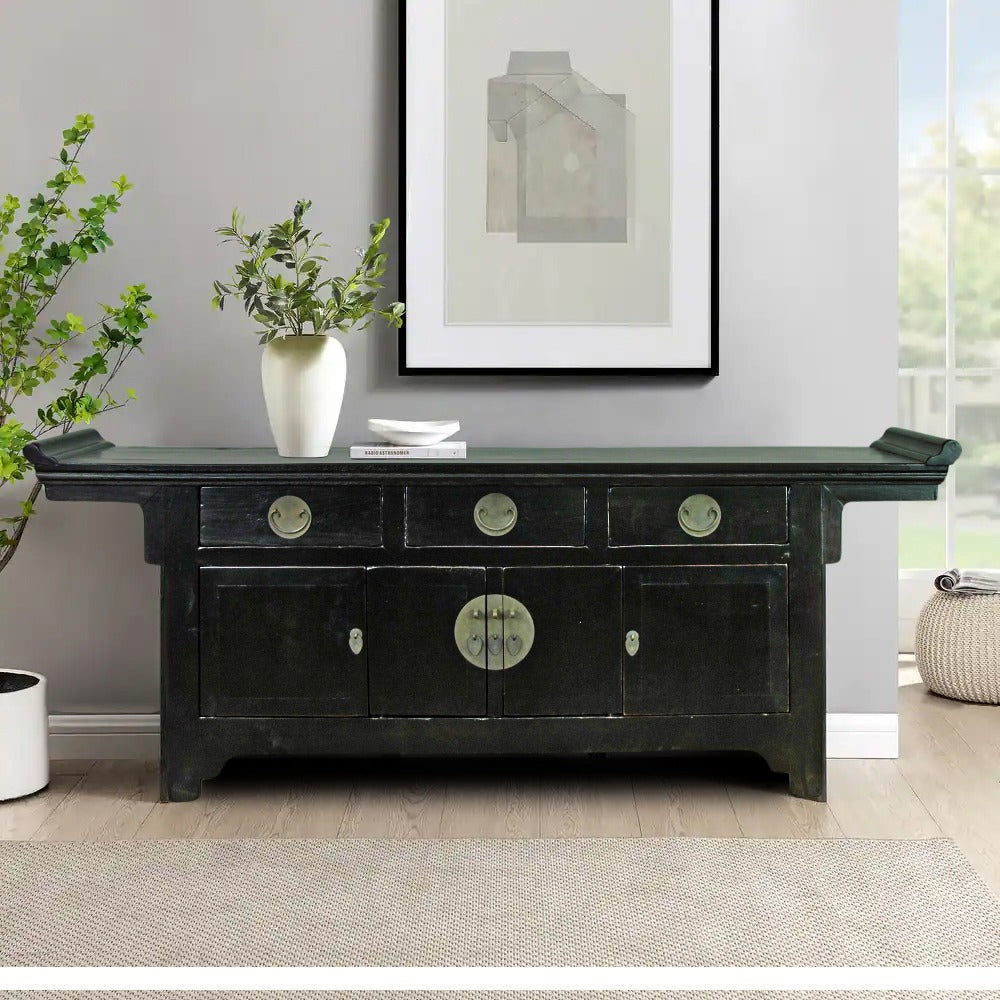 Aparador de altar antiguo de Beijing con tapa extendida