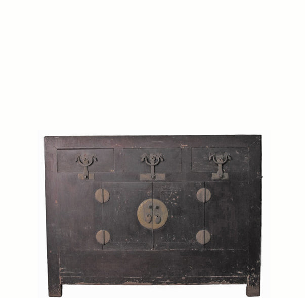 Aparador antiguo chino marrón oscuro