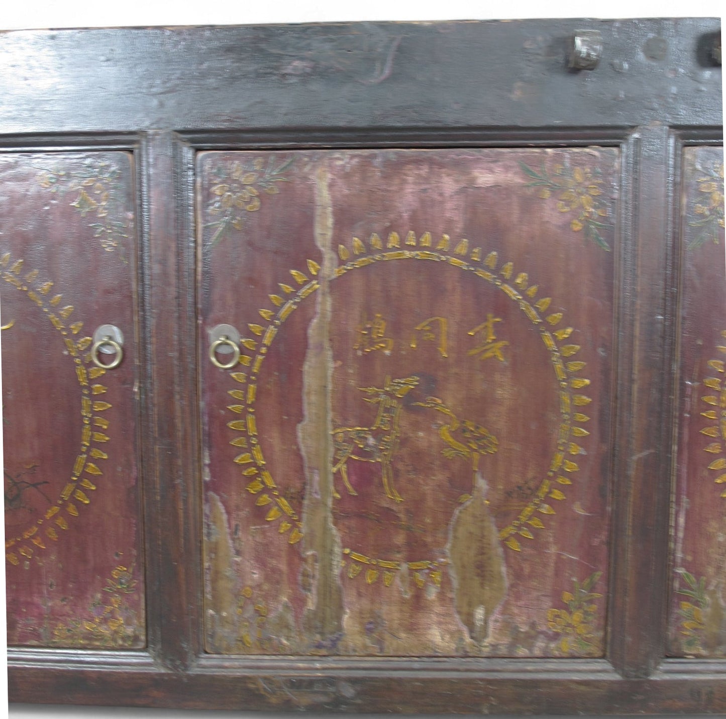 Aparador de 4 paneles pintado a mano
