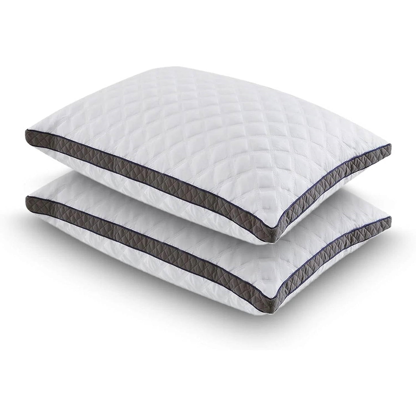 Juego de 2 almohadas de espuma viscoelástica triturada con funda extraíble tamaño estándar