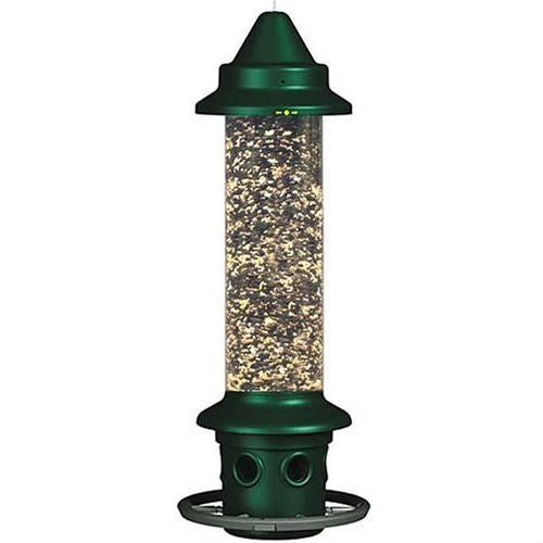 Comedero para pájaros a prueba de ardillas con anillo de percha