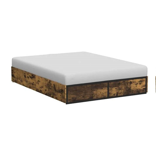 Base de cama con plataforma de metal y madera Queen con 4 cajones de almacenamiento - 800 lb de peso máximo