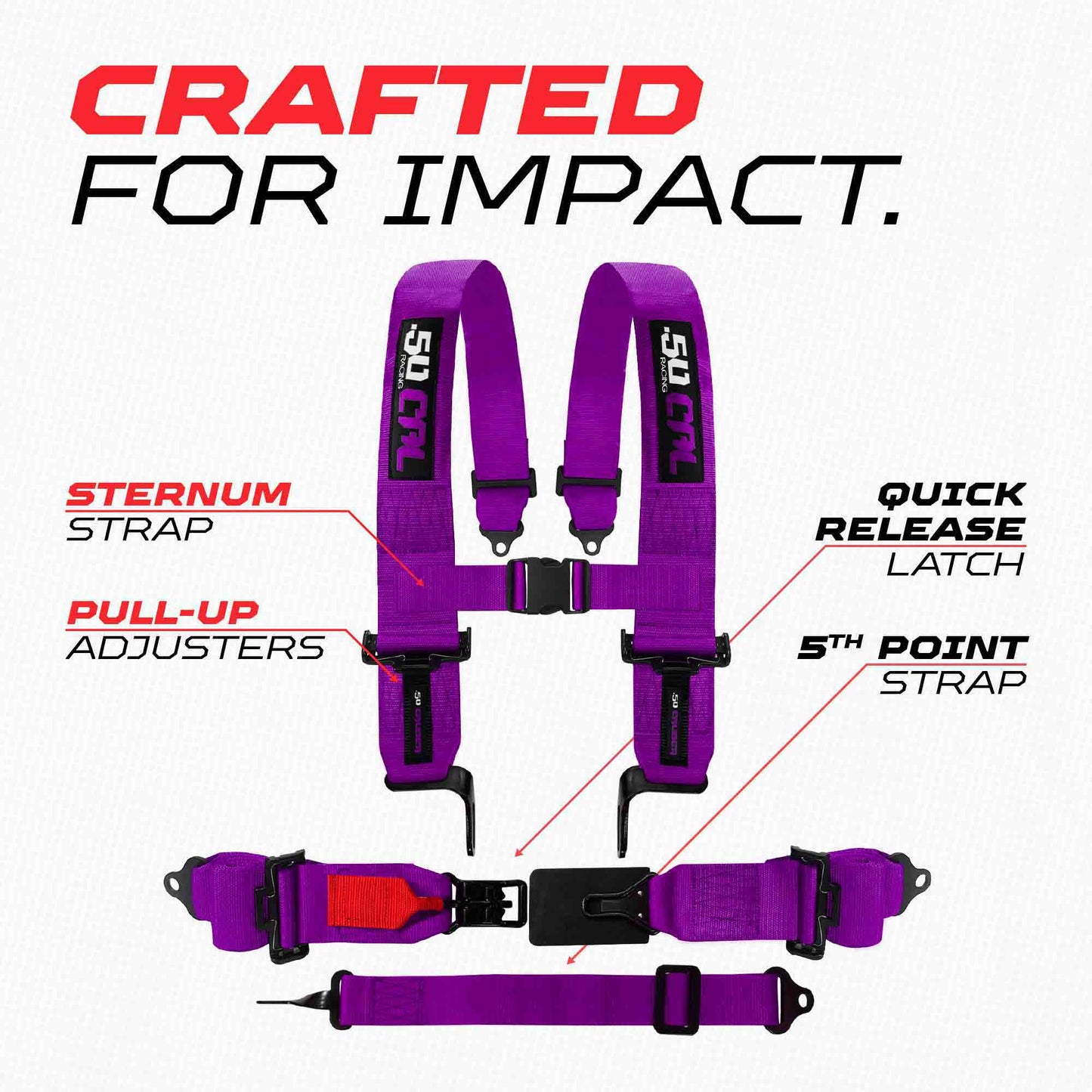 SFI Approved 2" and  3" 5 point Harness, Racing Harness
