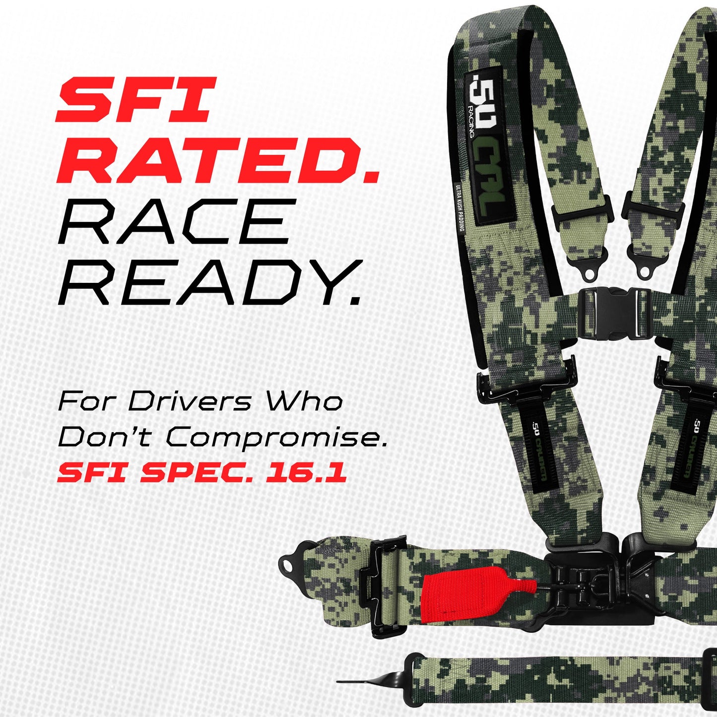 SFI Approved 2" and  3" 5 point Harness, Racing Harness