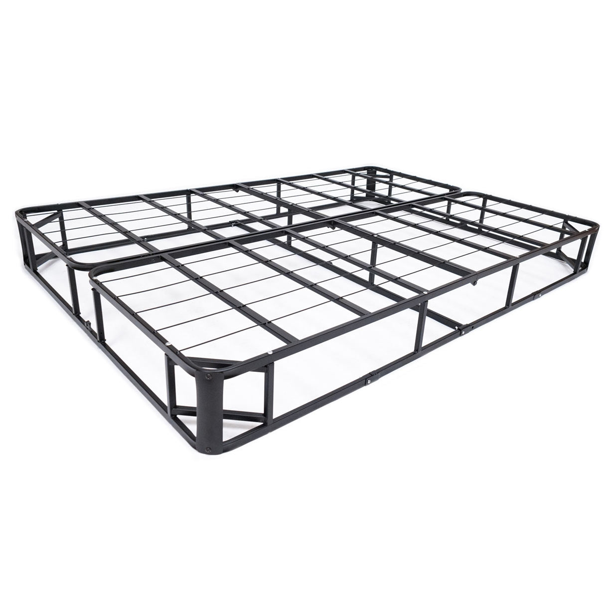 Base de colchón con somier metálico de acero tamaño twin con funda