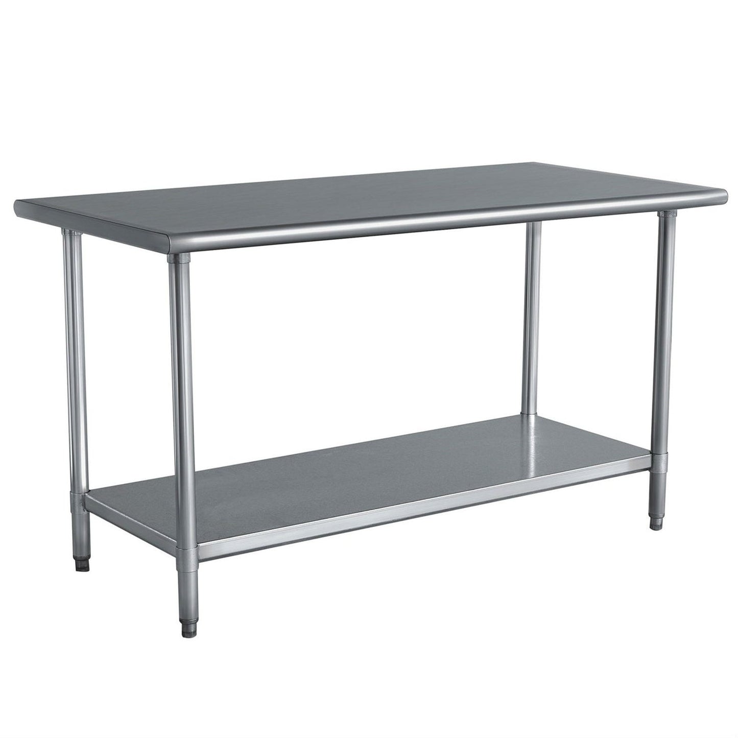 Mesa de trabajo de acero inoxidable con parte superior de acero inoxidable Mesa de preparación alta 24 x 48 pulgadas