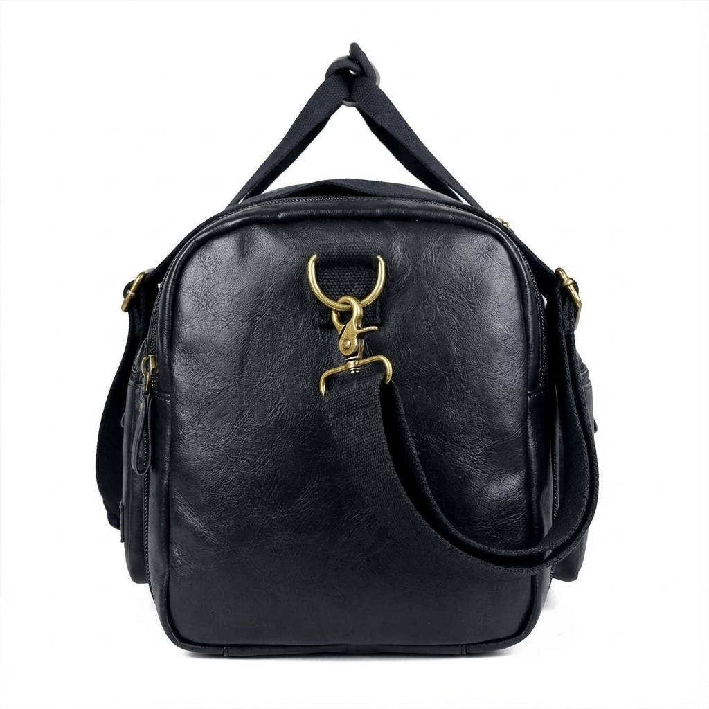 Elegante Bolso de Viaje de Cuero tipo Duffel Weekender – 40L Expandible de Cabina