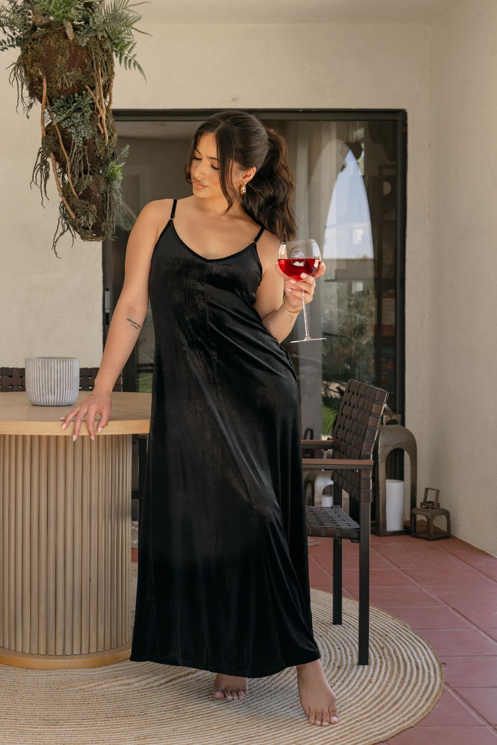 Goddess Gown - Black Velvet