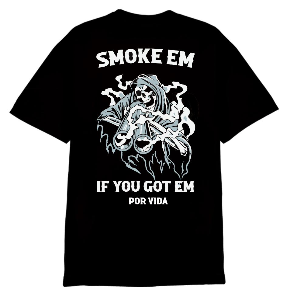 Camiseta Last Call Co. Smoke Em Por Vida Manga Corta